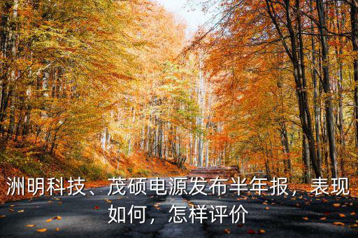 洲明科技、茂碩電源發(fā)布半年報，表現(xiàn)如何，怎樣評價