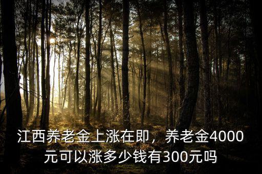 江西養(yǎng)老金上漲在即，養(yǎng)老金4000元可以漲多少錢有300元嗎