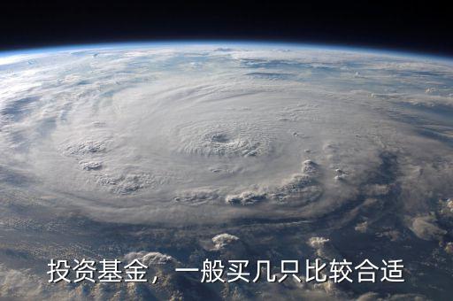 投資基金，一般買幾只比較合適
