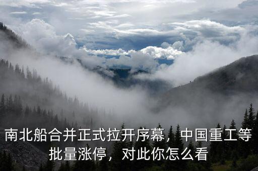 南北船合并正式拉開序幕，中國重工等批量漲停，對此你怎么看