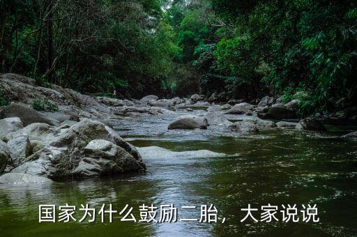 國(guó)家為什么鼓勵(lì)二胎，大家說(shuō)說(shuō)