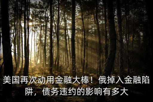 美國再次動(dòng)用金融大棒！俄掉入金融陷阱，債務(wù)違約的影響有多大