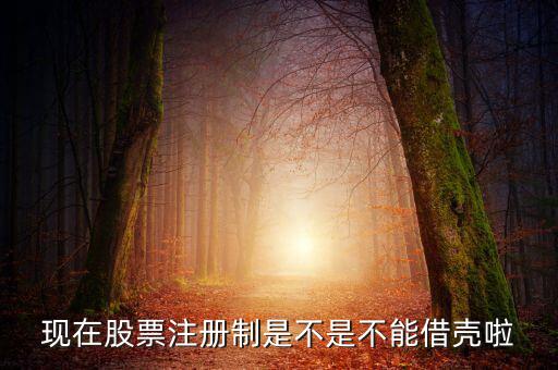 現(xiàn)在股票注冊制是不是不能借殼啦