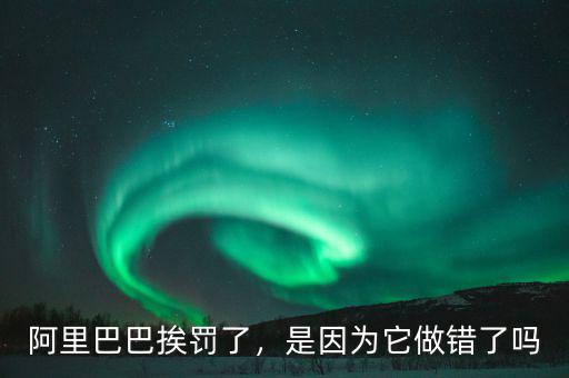 阿里巴巴挨罰了，是因為它做錯了嗎