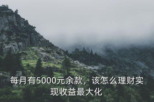 每月有5000元余款，該怎么理財(cái)實(shí)現(xiàn)收益最大化