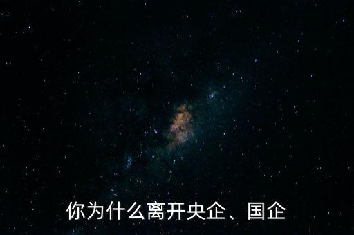 你為什么離開(kāi)央企、國(guó)企