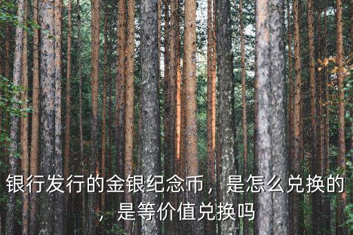 銀行發(fā)行的金銀紀(jì)念幣，是怎么兌換的，是等價值兌換嗎