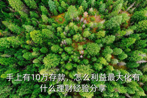 手上有10萬(wàn)存款，怎么利益最大化有什么理財(cái)經(jīng)驗(yàn)分享