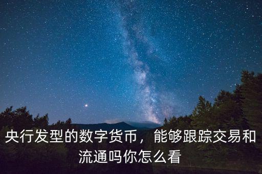 央行發(fā)型的數(shù)字貨幣，能夠跟蹤交易和流通嗎你怎么看