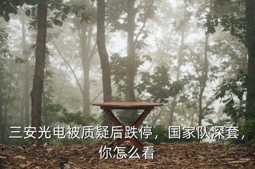 三安光電被質(zhì)疑后跌停，國(guó)家隊(duì)深套，你怎么看