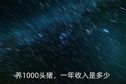 養(yǎng)1000頭豬，一年收入是多少