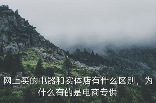 網(wǎng)上買的電器和實體店有什么區(qū)別，為什么有的是電商專供