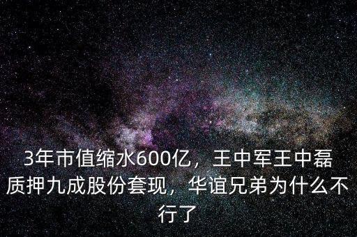 3年市值縮水600億，王中軍王中磊質(zhì)押九成股份套現(xiàn)，華誼兄弟為什么不行了