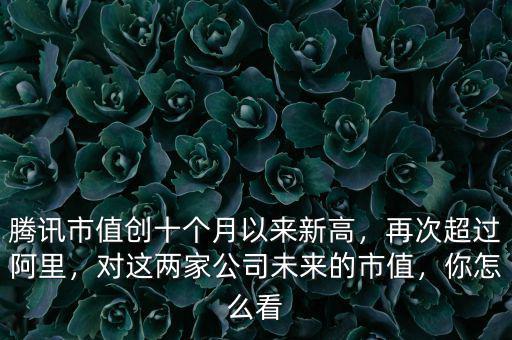 騰訊市值創(chuàng)十個月以來新高，再次超過阿里，對這兩家公司未來的市值，你怎么看