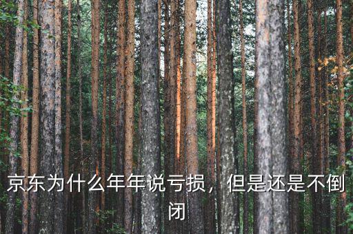 京東為什么年年說(shuō)虧損，但是還是不倒閉