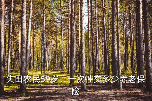 失田農(nóng)民59歲，一次性交多少養(yǎng)老保險