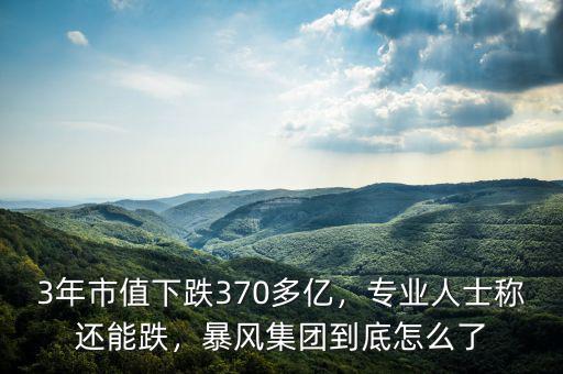 3年市值下跌370多億，專業(yè)人士稱還能跌，暴風(fēng)集團(tuán)到底怎么了