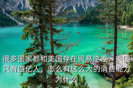 很多國(guó)家都和美國(guó)存在貿(mào)易逆差，美國(guó)只有四億人，怎么有這么大的消費(fèi)能力為什么