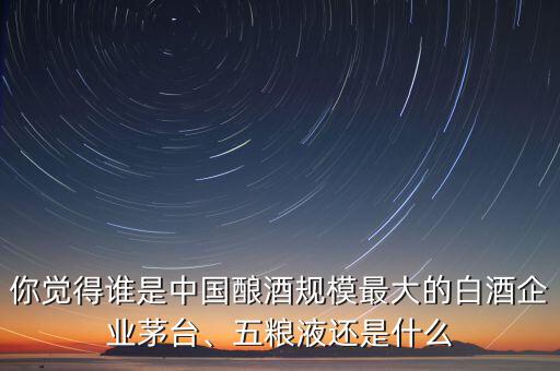 你覺(jué)得誰(shuí)是中國(guó)釀酒規(guī)模最大的白酒企業(yè)茅臺(tái)、五糧液還是什么