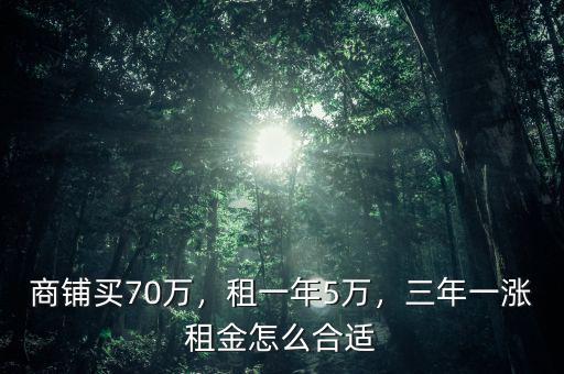 商鋪?zhàn)饨饾q多少合適,三年一漲租金。怎么合適