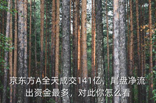 京東方A全天成交141億，尾盤凈流出資金最多，對此你怎么看