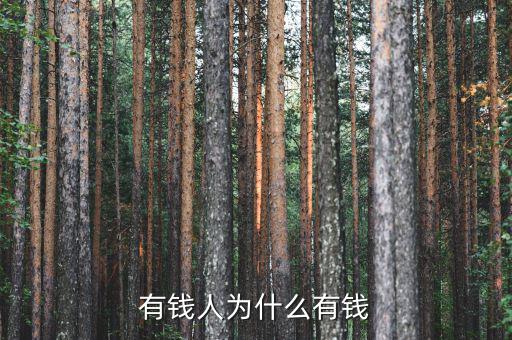 有錢人為什么有錢