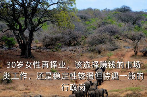 30歲女性再擇業(yè)，該選擇賺錢的市場類工作，還是穩(wěn)定性較強但待遇一般的行政崗