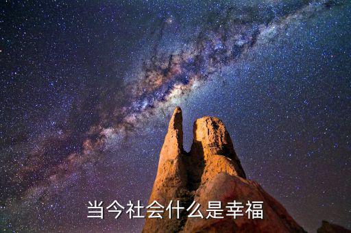 當(dāng)今社會什么是幸福