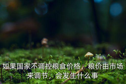 如果國家不調(diào)控糧食價格，糧價由市場來調(diào)節(jié)，會發(fā)生什么事