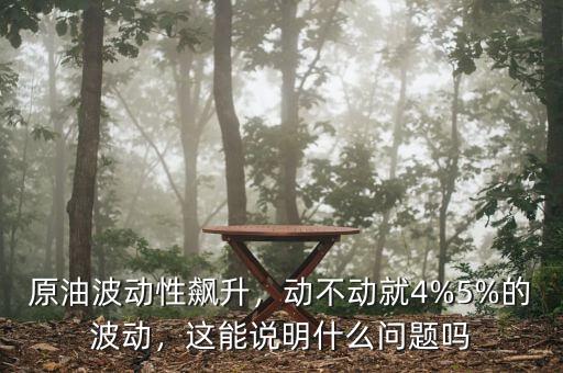 原油波動性飆升，動不動就4%5%的波動，這能說明什么問題嗎