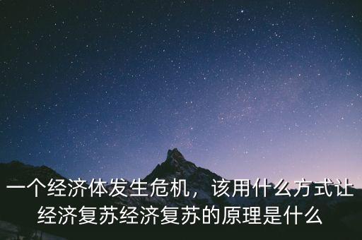 一個(gè)經(jīng)濟(jì)體發(fā)生危機(jī)，該用什么方式讓經(jīng)濟(jì)復(fù)蘇經(jīng)濟(jì)復(fù)蘇的原理是什么