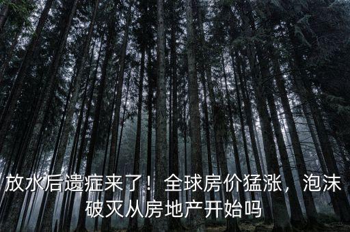 放水后遺癥來了！全球房價猛漲，泡沫破滅從房地產(chǎn)開始嗎