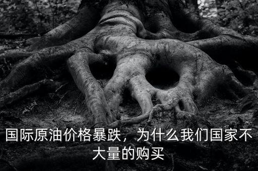 國(guó)際原油價(jià)格暴跌，為什么我們國(guó)家不大量的購(gòu)買(mǎi)