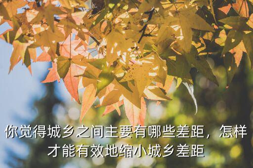 城鄉(xiāng)差距指數(shù)怎么算,中國(guó)的城鄉(xiāng)差距有多大