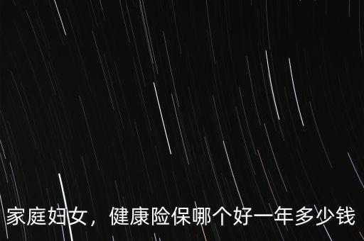 家庭婦女，健康險保哪個好一年多少錢