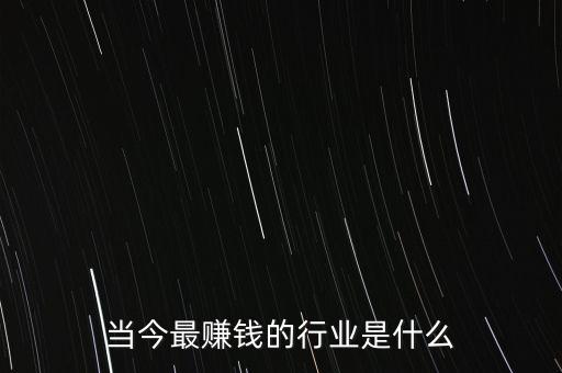 當(dāng)今最賺錢的行業(yè)是什么