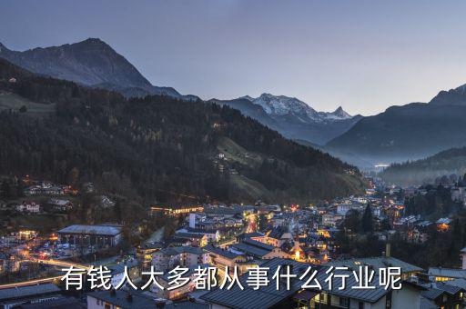 現在的富豪都在做些什么,有錢人大多都從事什么行業(yè)呢
