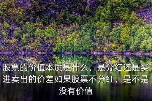 股票的價(jià)值本質(zhì)是什么，是分紅還是買進(jìn)賣出的價(jià)差如果股票不分紅，是不是沒有價(jià)值