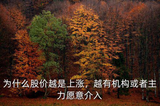 為什么股價越是上漲，越有機(jī)構(gòu)或者主力愿意介入