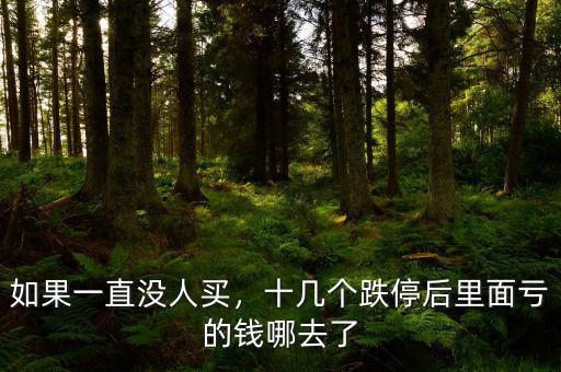 跌停后為什么沒(méi)有買的,股票連續(xù)跌停后