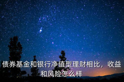 債券基金和銀行凈值型理財(cái)相比，收益和風(fēng)險(xiǎn)怎么樣