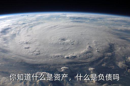 你知道什么是資產(chǎn)，什么是負債嗎