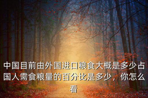 中國進口糧食占多少,能養(yǎng)活多少人口