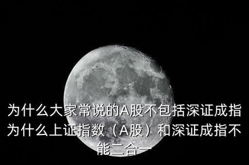 為什么大家常說的A股不包括深證成指為什么上證指數（A股）和深證成指不能二合一