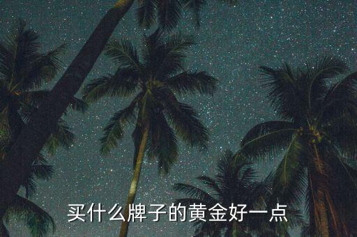 買什么牌子的黃金好一點(diǎn)