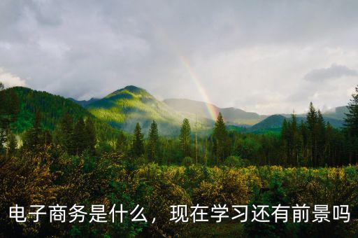 電子商務(wù)是什么，現(xiàn)在學(xué)習(xí)還有前景嗎