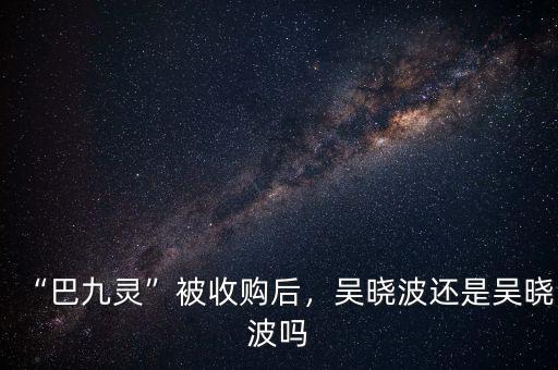 “巴九靈”被收購后，吳曉波還是吳曉波嗎