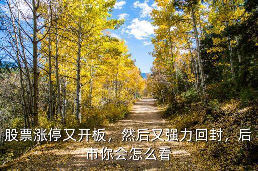 股票漲停又開板，然后又強(qiáng)力回封，后市你會(huì)怎么看