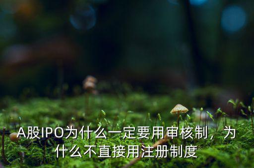 A股IPO為什么一定要用審核制，為什么不直接用注冊制度