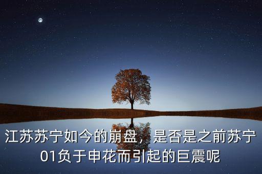 江蘇蘇寧如今的崩盤，是否是之前蘇寧01負于申花而引起的巨震呢